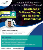 Free Webinar: Software testing and career opportunities for you