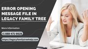 Error Opening Message File | Legacy Family Tree